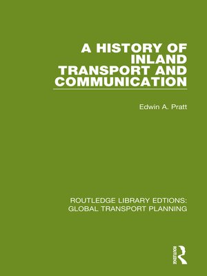 cover image of A History of Inland Transport and Communication